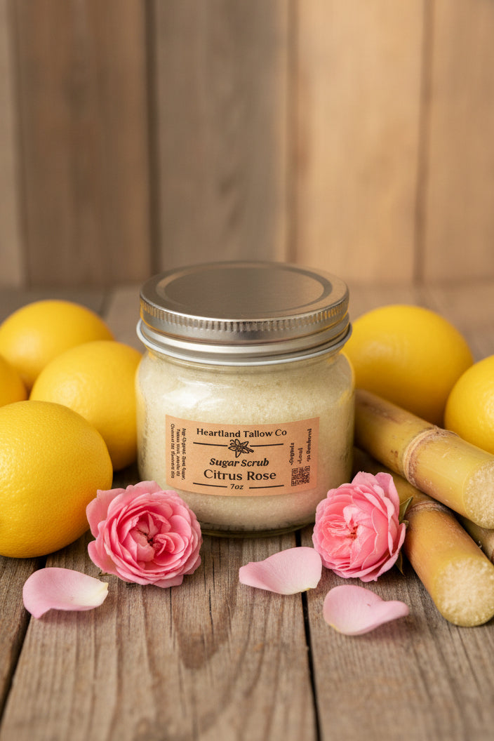 Citrus Rose Exfoliating Sugar Scrub - 7oz