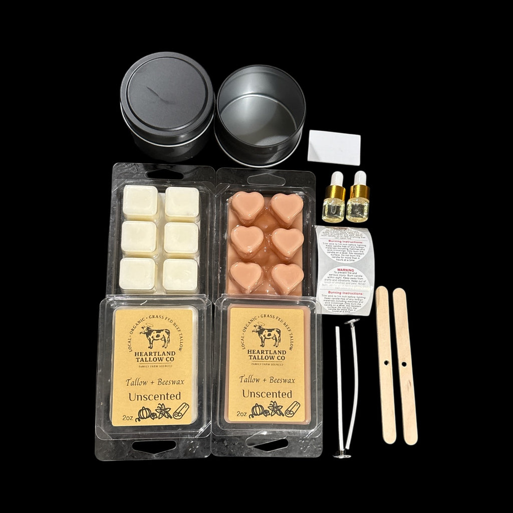 Tallow + Beeswax DIY Candle Making Kit 2ct